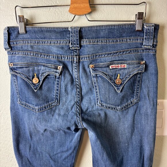 Hudson Jeans Signature Petite Bootcut Size 32 Blue Denim Frayed Hem - Picture 7 of 7